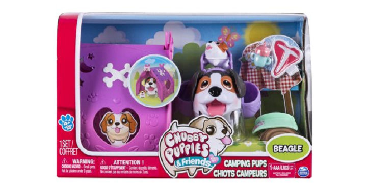 Chubby Puppies & Friends Camping Pups Tent Playset Only $4.98! (Reg $13.55)