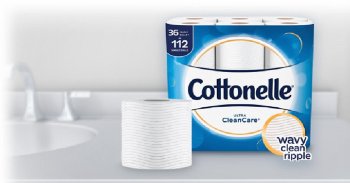 Cottonelle Ultra CleanCare Toilet Paper 36 Family Rolls Only $18.23 Shipped!