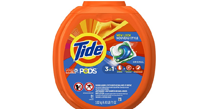 Tide PODS 3 in 1 HE Turbo Laundry Detergent Pacs (81 Count Tub) Only $14.98 Shipped!
