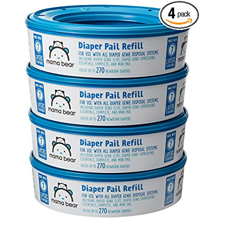 Amazon Brand Diaper Pail Refills (For Diaper Genie) 4 Count Only $15.99 Shipped!