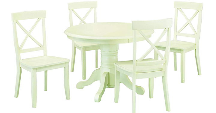 PRIME DAY DEALS!!! Home Styles 5-Piece Dining Set, Antique White Finish – Just $363.27!