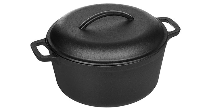 PRIME DAY DEALS ARE LIVE!!! AmazonBasics Pre-Seasoned Cast Iron Dutch Oven with Dual Handles – 5-Quart – Just $22.49!