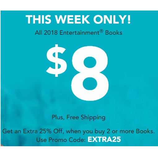 Entertainment Book Sale – Books Only $6.00 Each SHIPPED!