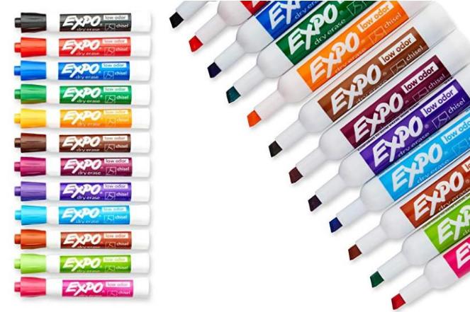EXPO Dry Erase Markers Assorted Colors, 12-Count – Only $7.18!