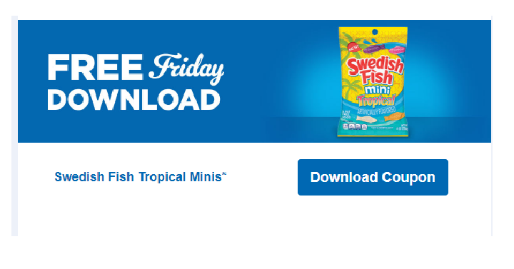 Swedish Fish Tropical Minis for FREE! Download Coupon Today, July 6th!