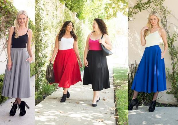 Flared Midi Skirts with Pockets – Only $18.99!