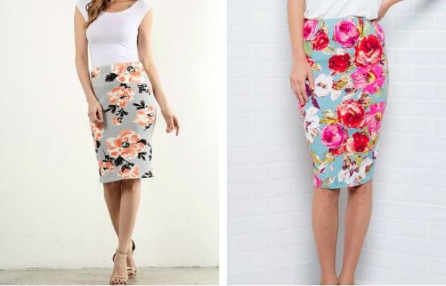 Floral Pencil Skirts – Only $7.99!