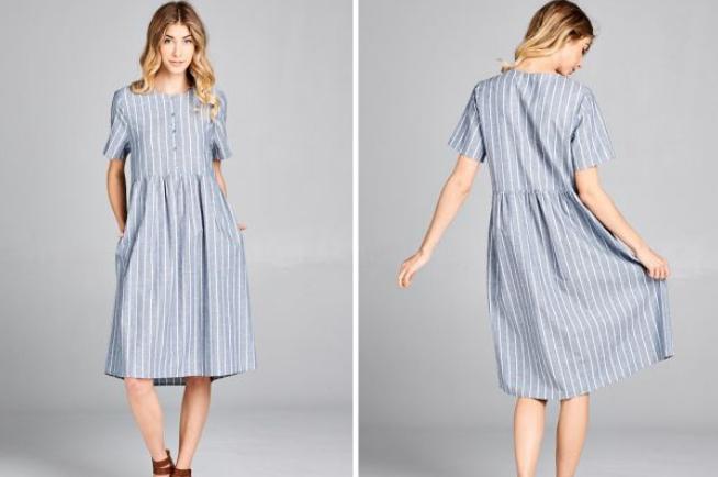 The Georgia Button Dress – Only $24.99!