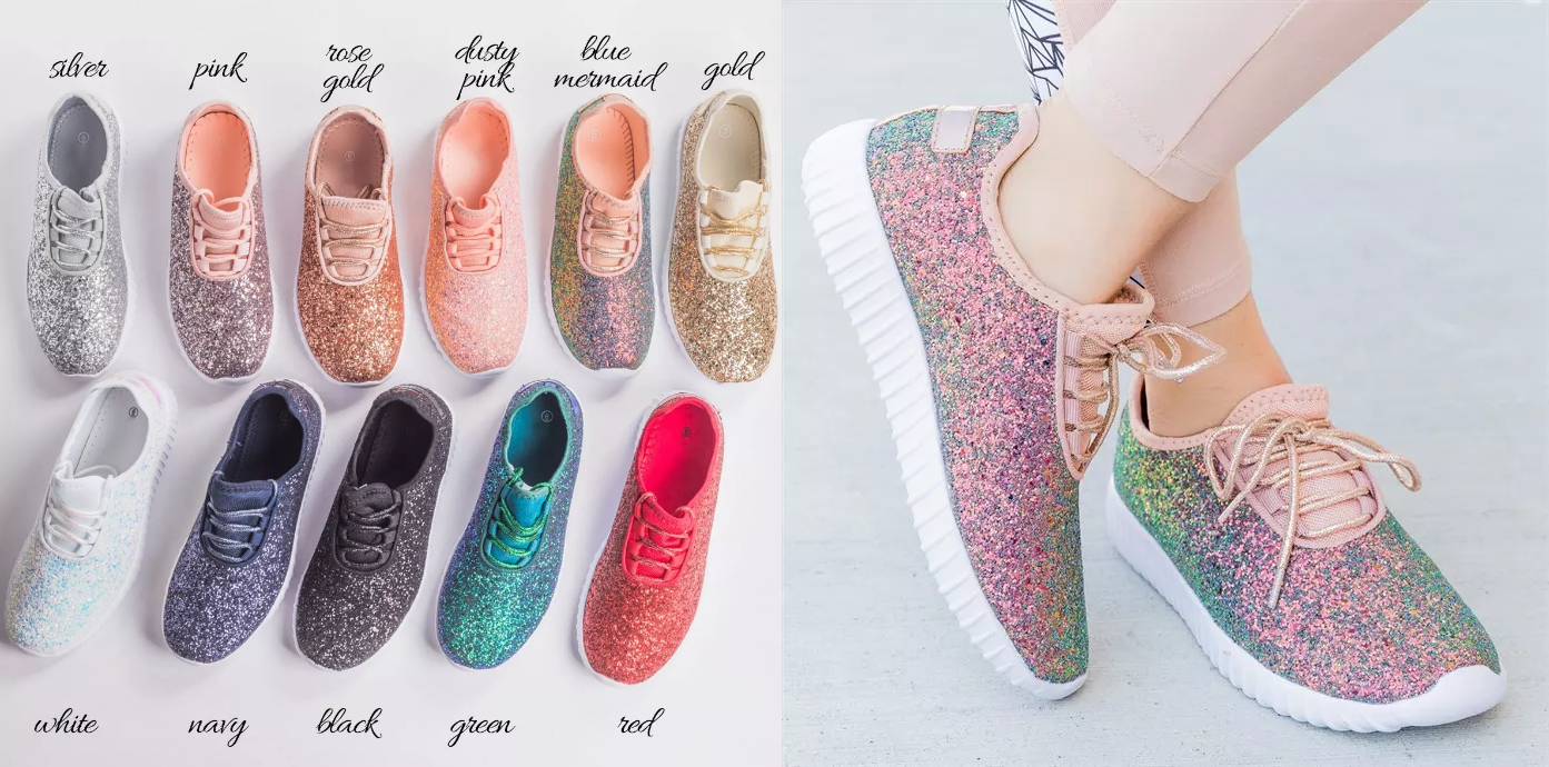 Glitter Sneakers Only $24.99! Lots of Colors to Choose From!