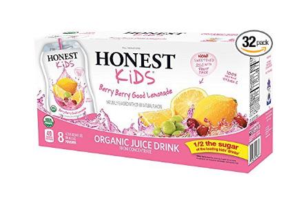 HONEST Kids Organic Juice Drink, Berry Berry Good Lemonade (Pack of 32) – Only $10.17!
