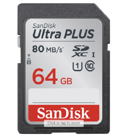 SanDisk – Ultra PLUS 64GB Memory Card for Just $19.99! (Reg. $90)