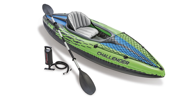 PRIME DAY DEALS!!! Challenger K1 Kayak, 1-Person Inflatable Kayak Set with Aluminum Oars and High Output Air Pump – Just $47.39!