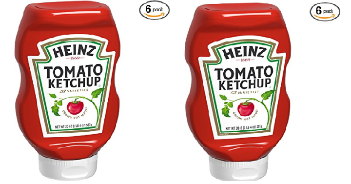 Heinz Tomato Ketchup, 20 ounce Easy Squeeze Bottle (Pack of 6) Only $10.26 Shipped!