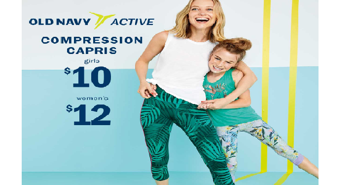 Old Navy: Women’s Compression Leggings Only $12, Girls Only $10! Today Only!