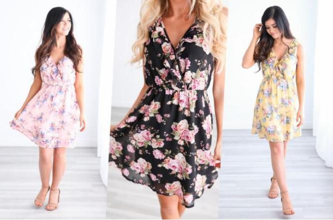 Leslie Floral Ruffle Dress – Only $19.99!