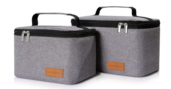 Lifewit Insulated Lunch Box Lung Bag 2 Pack Only $13.59!