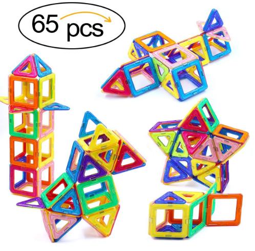 Ranphykx Magnetic Blocks and Tiles Set (65 Piece) – Only $17.89!