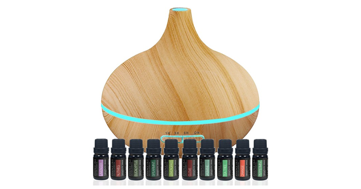 Pure Daily Care Aromatherapy Bundle w/ Ultrasonic Diffuser + 10pk Oils – Just $29.99!