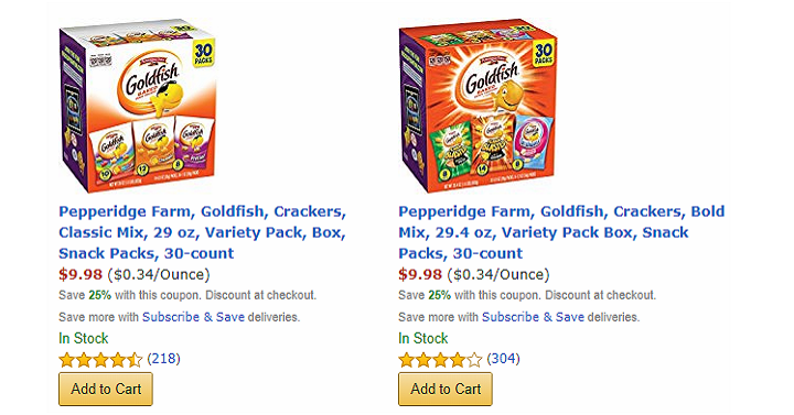 Save 25% Off Select Pepperidge Farm Goldfish!