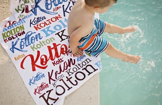 Huge Terry Cloth & Minky Personalized Towel – Only $21.24!