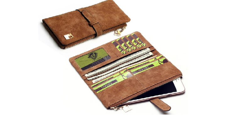 Stylish Zippered Phone Clutch Wallet Only $12.99 Shipped! 5 Colors to Choose From!