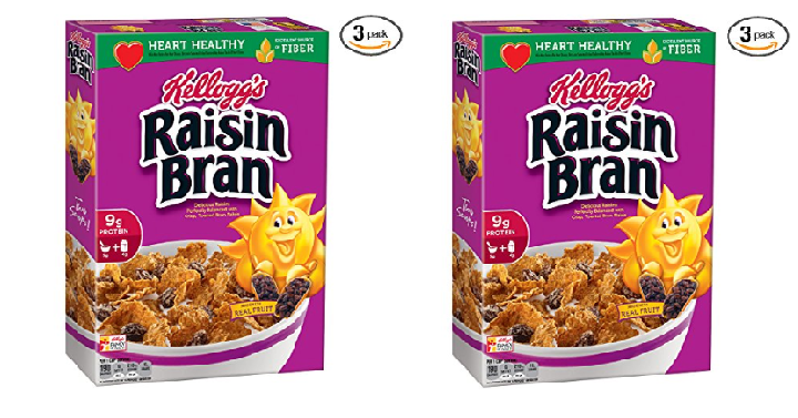 Raisin Bran Kellogg’s Cereal Bulk Size (Pack of 3) Only $5.25 Shipped! That’s Only $1.75 Each! Stock Up!