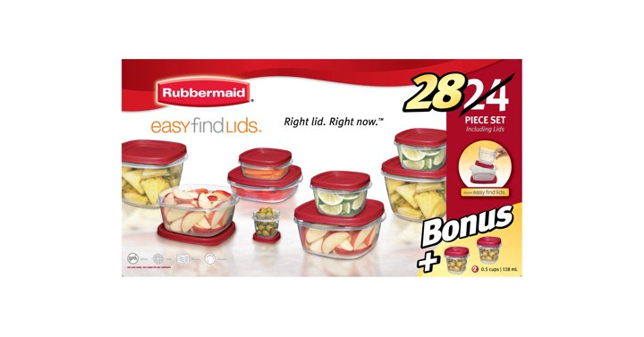 Rubbermaid Easy Find Lids Food Storage Container, 28-Piece Bonus Set – Just $8.00!