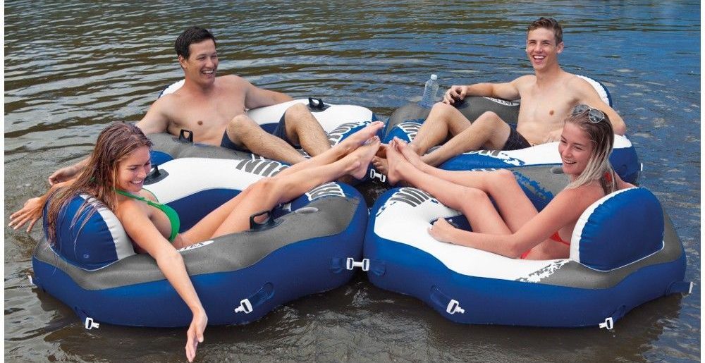 Pack of 4 Intex River Run Connect Lounge Inflatable Water Tubes Just $50.39!