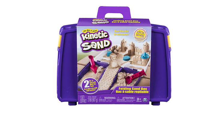 Kinetic Sand Folding Sand Box with 2lbs of Sand and Multi-Use Tools – Just $20.99!