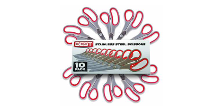 Best 8 Inch Stainless Steel Blade Scissors, Pack of 10 – Just $14.99!