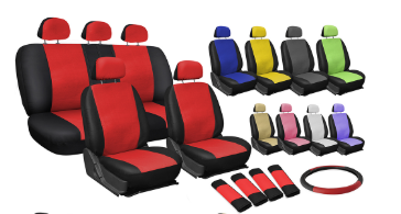 OxGord Faux Leather 17-pc Car Seat Cover Set Only $30.77!