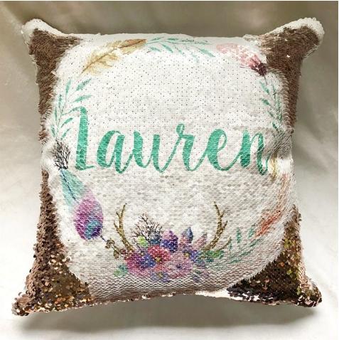 Personalized Sequin Pillow Covers – Only $16.99!