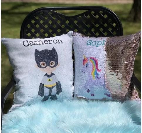 Personalized Sequin Character Pillowcases – Only $15.99!
