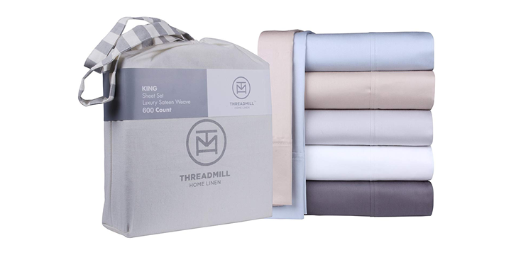 600 Thread Count 100% Extra-Long Staple Cotton Sheet Set – From $42.39!