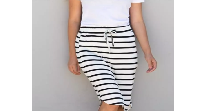 These are Back! Popular Stripe Weekend Skirts Only $12.99! Sizes S-3X Available!