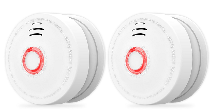 2 Pack Smoke Detector (Battery-Operated) Only $18.39!