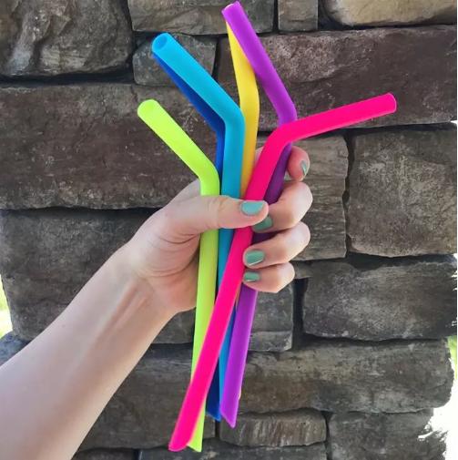 Silicone & Steel Straws – Only $3.99!