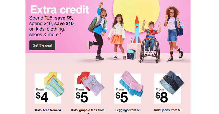 Target: Save Up to $10 Off Kids’ Clothing/Shoes Purchase! Uniforms Start at $5.00!