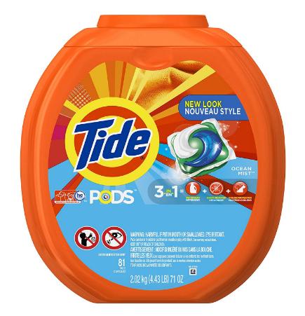 Tide PODS Ocean Mist Scent HE Turbo Laundry Detergent Pacs, 81 Count – Only $14.99!
