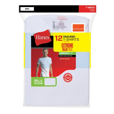 Walmart: Hanes Men’s ComfortBlend 12 Pack White Tagless Crew T-Shirts Only $16.00!