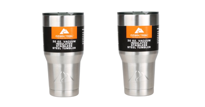Ozark Trail 30-Ounce Double-Wall, Vacuum-Sealed Tumbler (2 Pack) Only $10! That’s Only $5 Each!