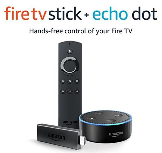 PRIME DAY DEAL!! Fire TV Stick with Alexa Voice Remote + Echo Dot (Black) – Only $44.98!