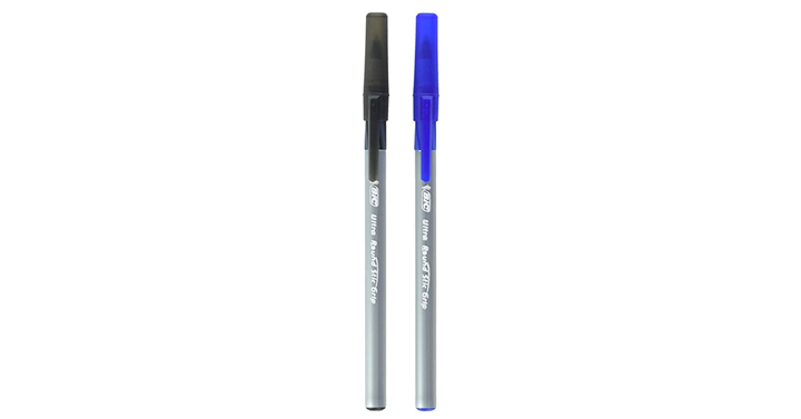BIC Round Stic Grip Xtra Comfort Ballpoint Pen, Medium Point (1.2mm), Black and Blue, 36-Count by BIC – Just $2.79!