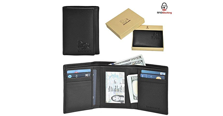RFID Leather Trifold Wallets – Just $10.48!