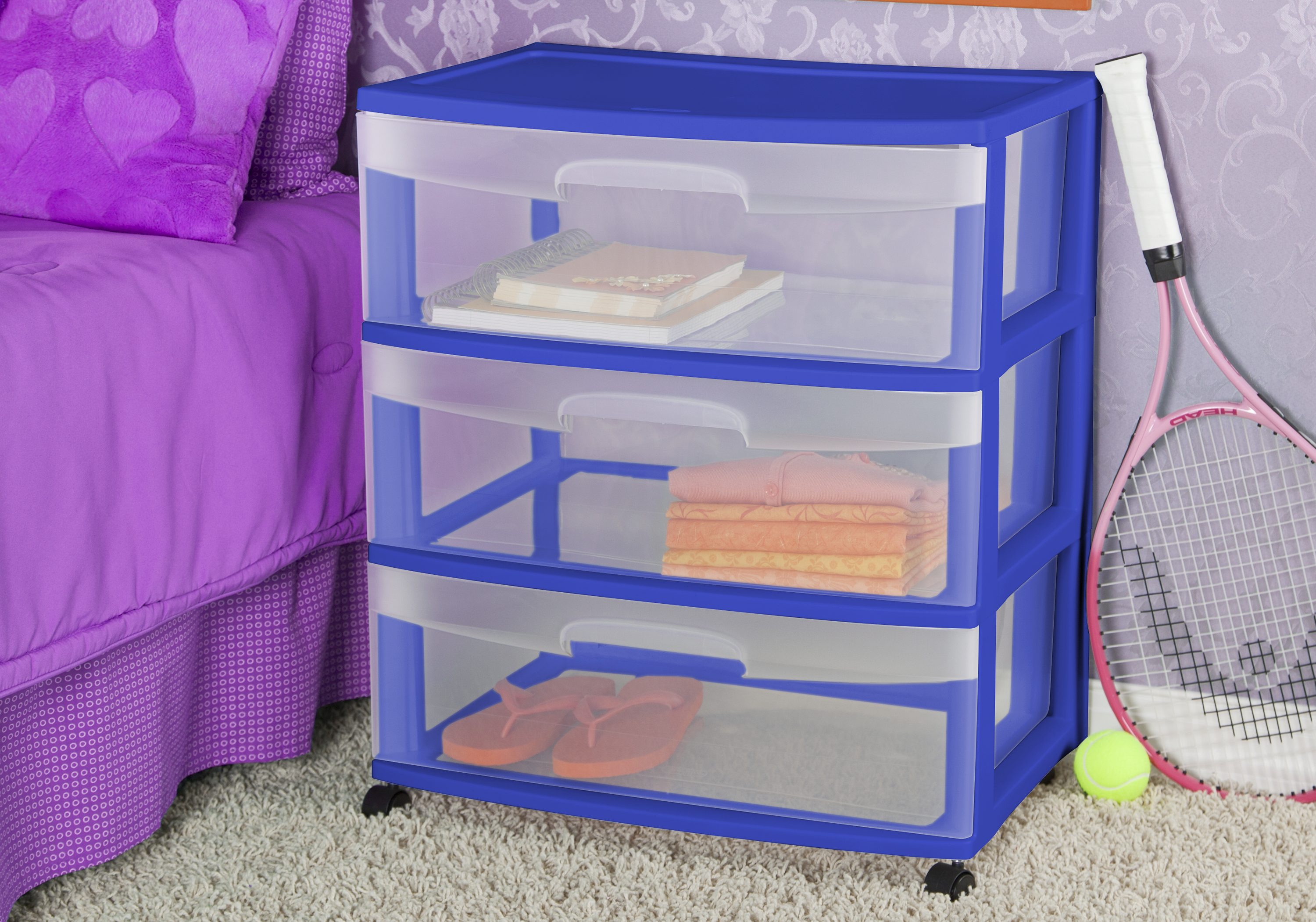 Sterilite 3 Drawer Wide Cart Just $12.88!