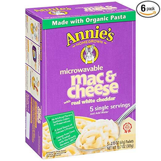Annie’s Macaroni and Cheese, Microwavable Pasta 5 Pack – 6 Boxes – Just $20.35!
