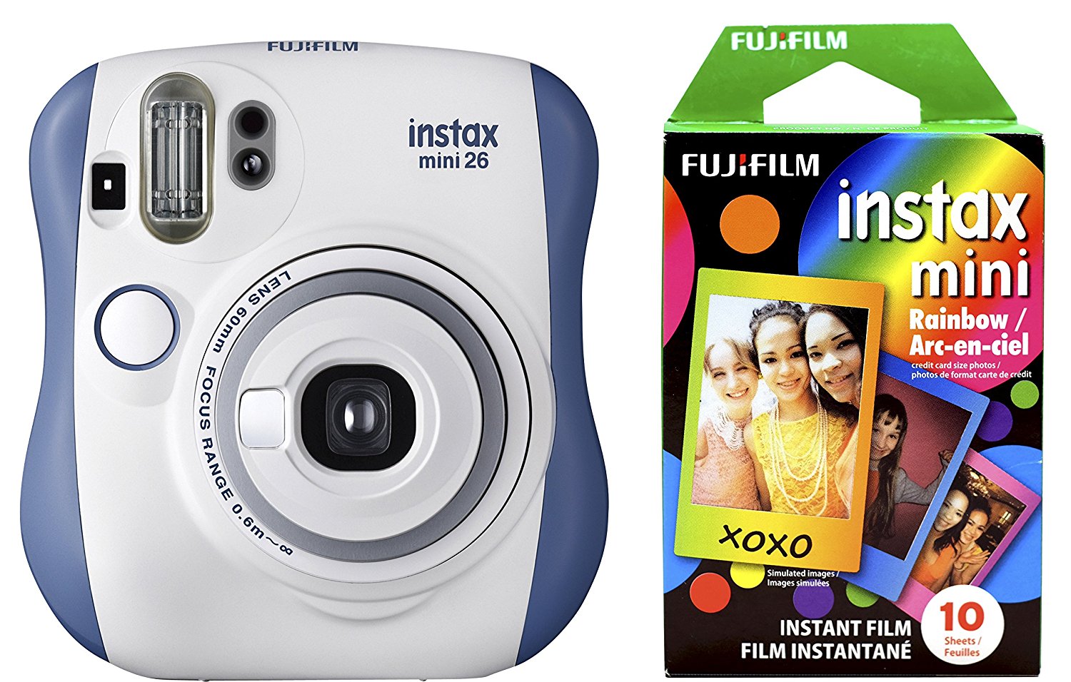 Fujifilm Instax Mini 26 + Rainbow Film Bundle Only $54.99! (Reg $69.99)