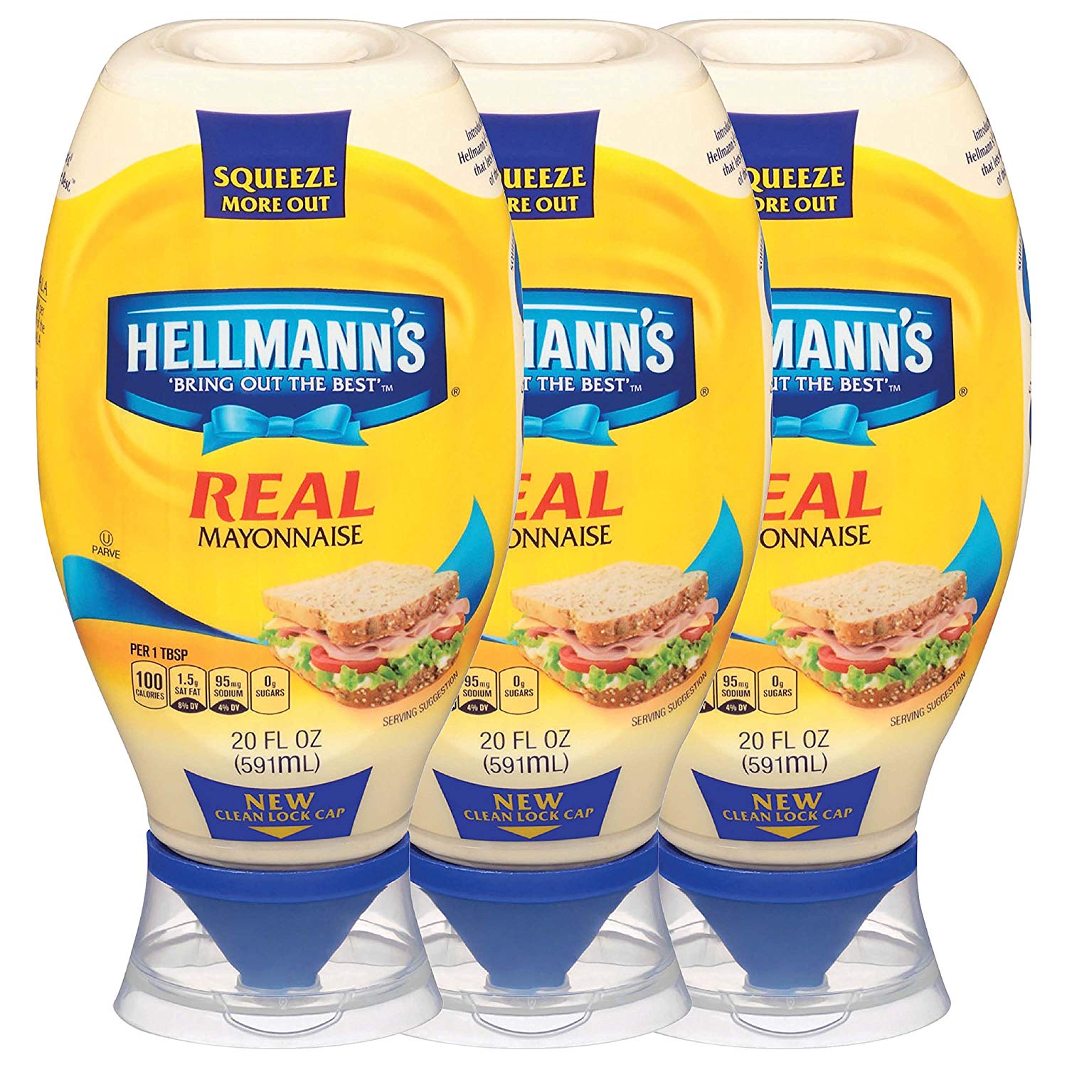 Hellmann’s Real Mayo 20 oz Squeeze Containers, 3-pk—$6.84 Shipped!