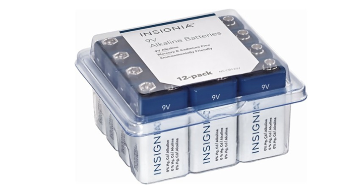 Insignia 9V Batteries – 12-pack – Just $7.99!