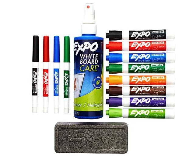 EXPO Low-Odor Dry-Erase Kit, Assorted Colors – Only $7.99!